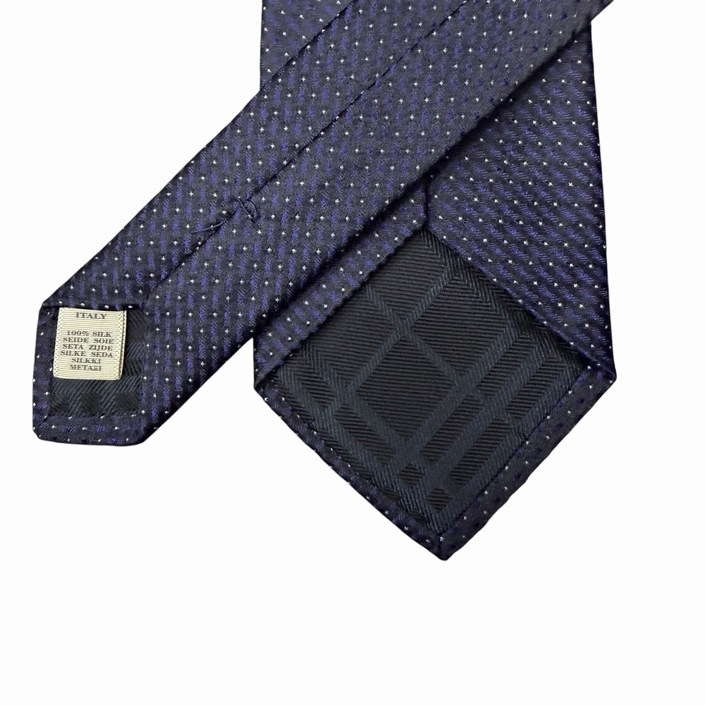 Burberry London Recent Tie Navy Geometric Equestrian Logo Woven Silk 3.25" 60.5" - Picture 3 of 5